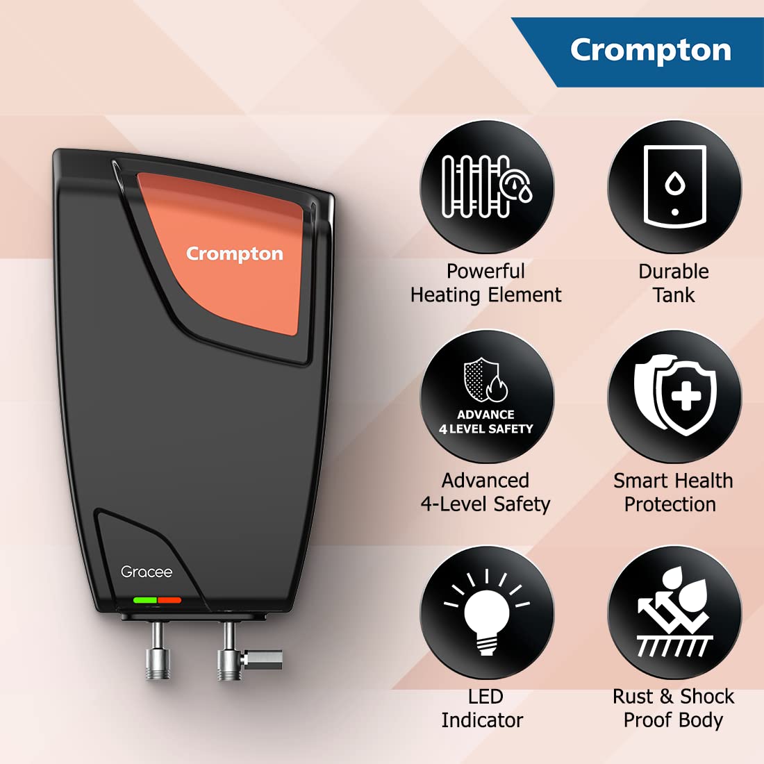 Crompton Gracee 5 Litres instant water heater